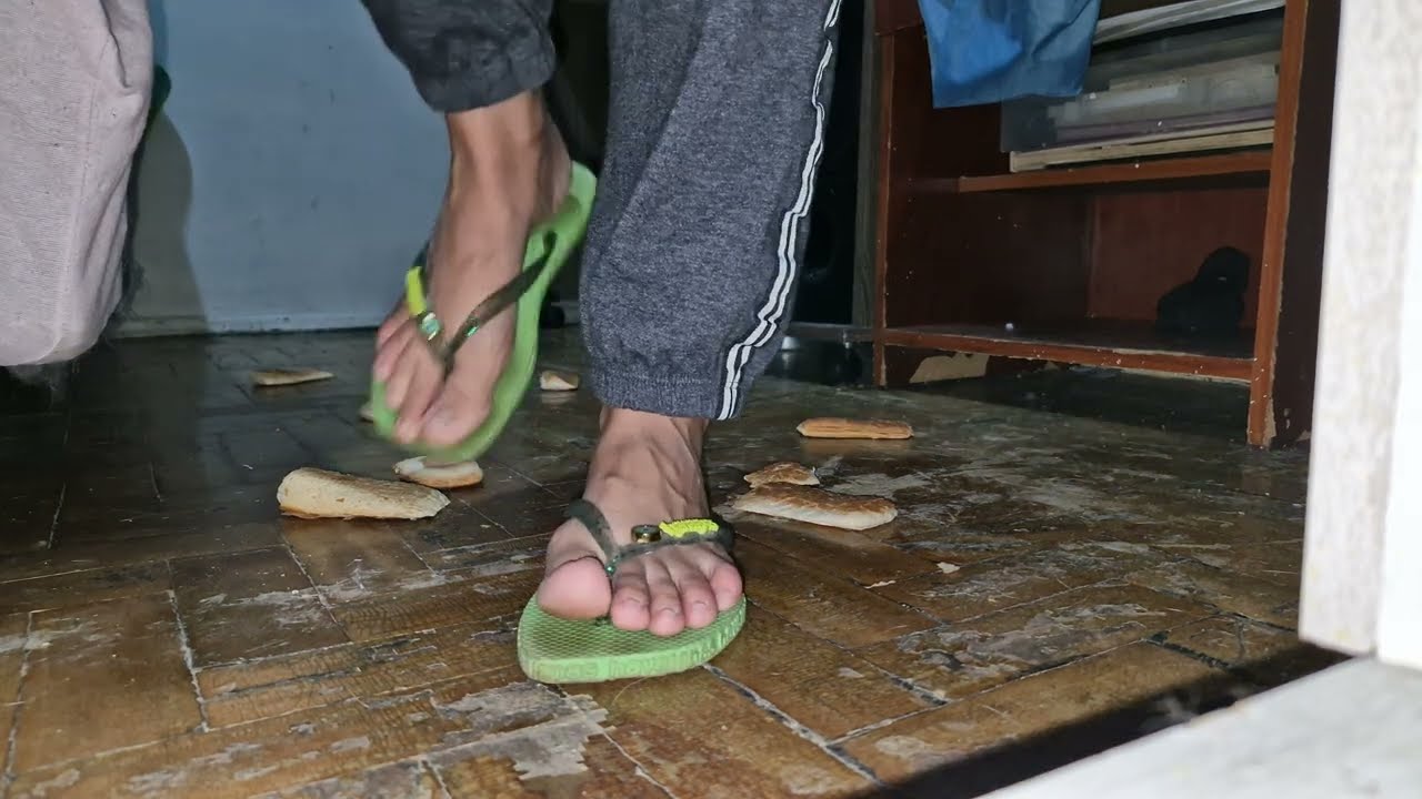 Girl In Flip Flops crush bread