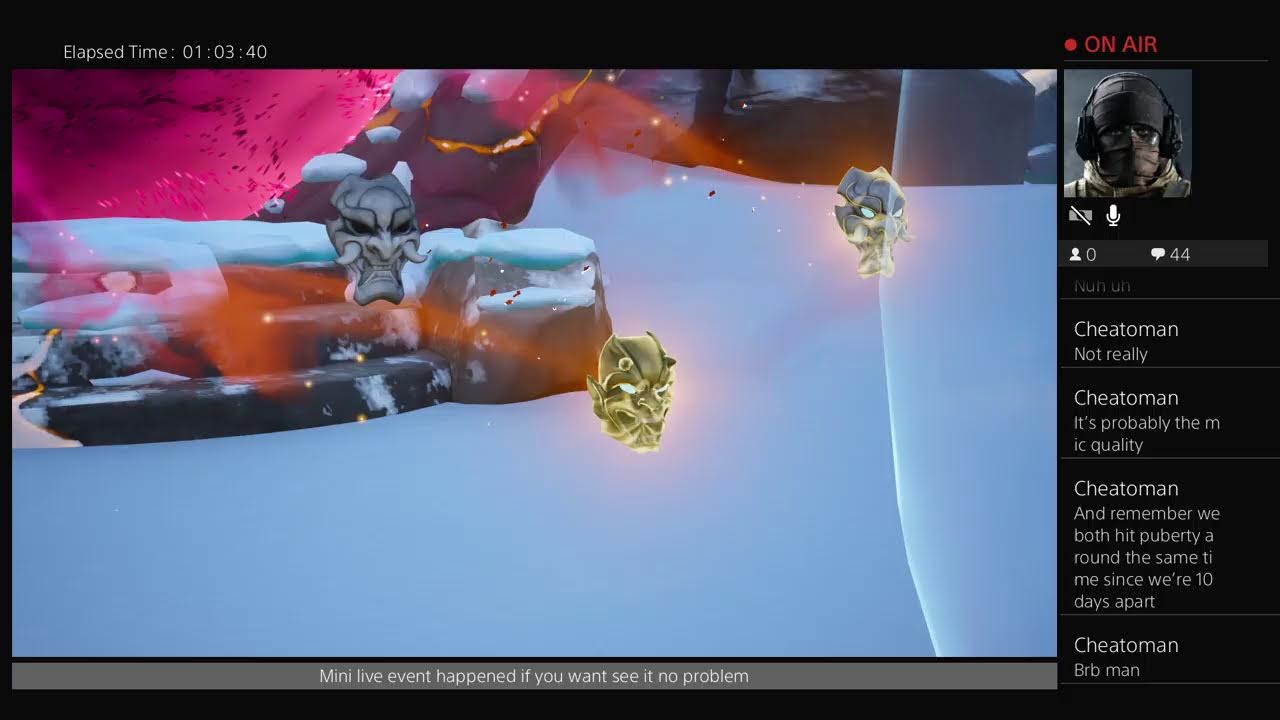 Fortnite mask pieces being forged live ._.