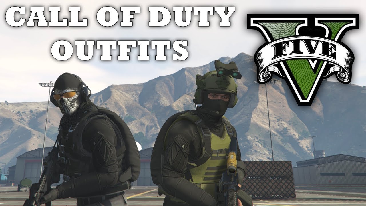 GTA V - Call of Duty Inspired Outfits! New Custom Doomsday Heist Outfits (Ghost & Shadow Company)