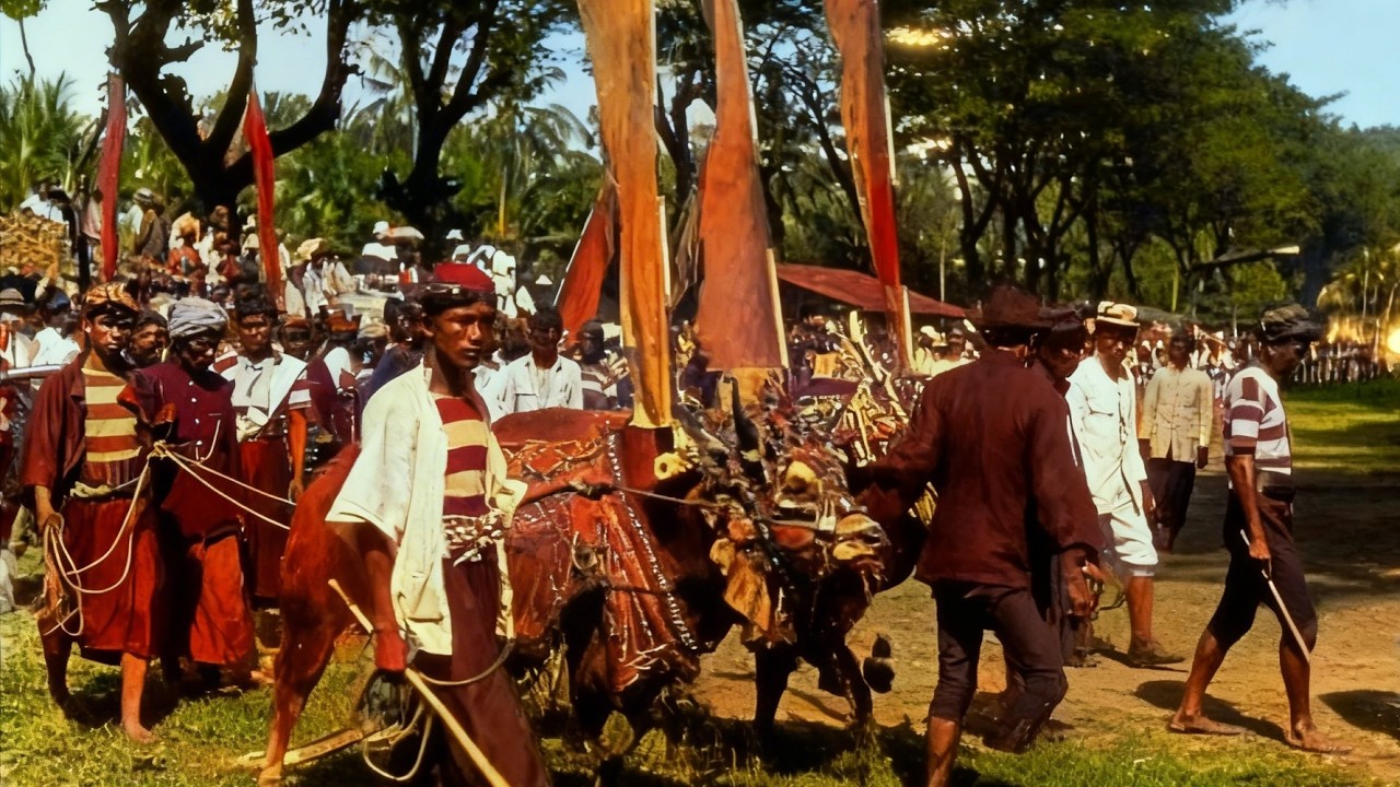 Karapan Sapi Madura 1927 : Kedatangan Paku Buwono X (Restorasi Arsip Langka 4K)