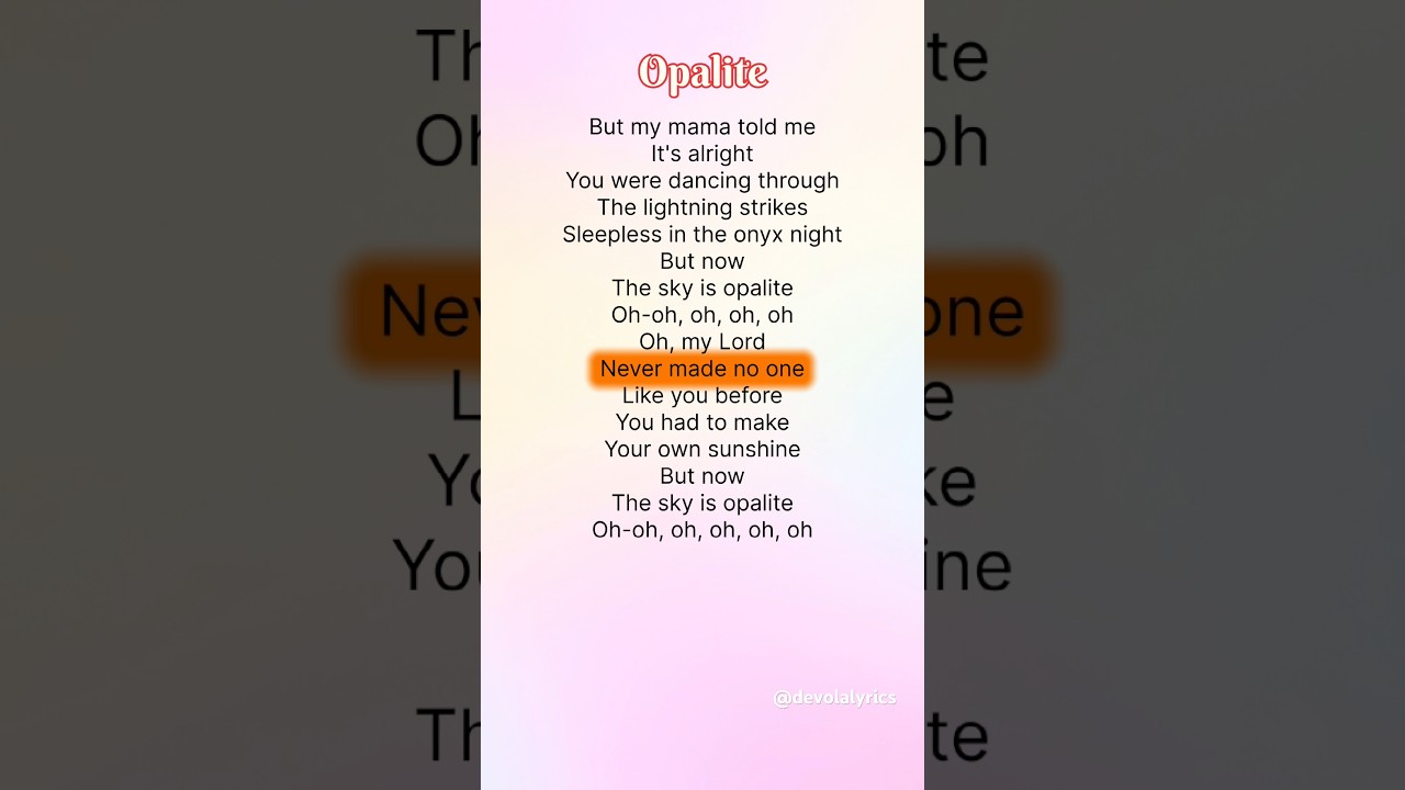 Taylor Swift - Opalite (Lyrics) #lyrics #taylorswift #opalite