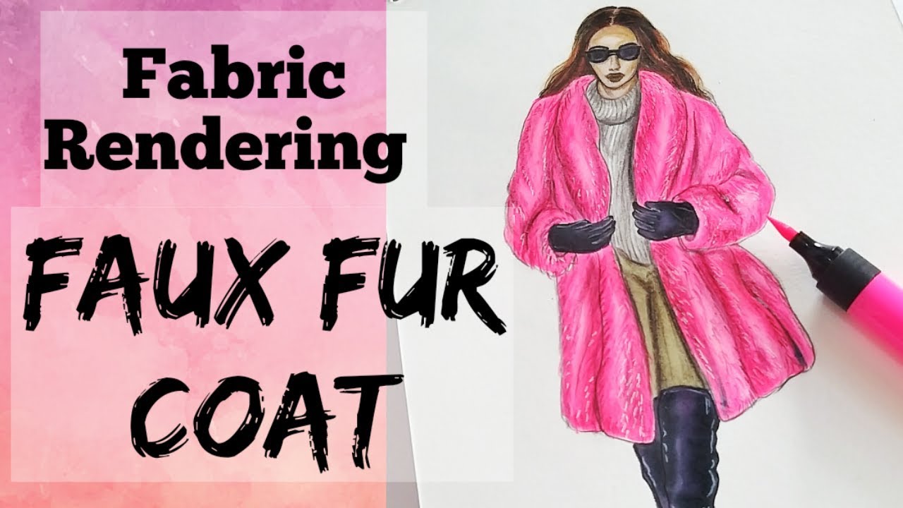 How to Draw Fur | Faux Fur Coat | Fashion Illustration