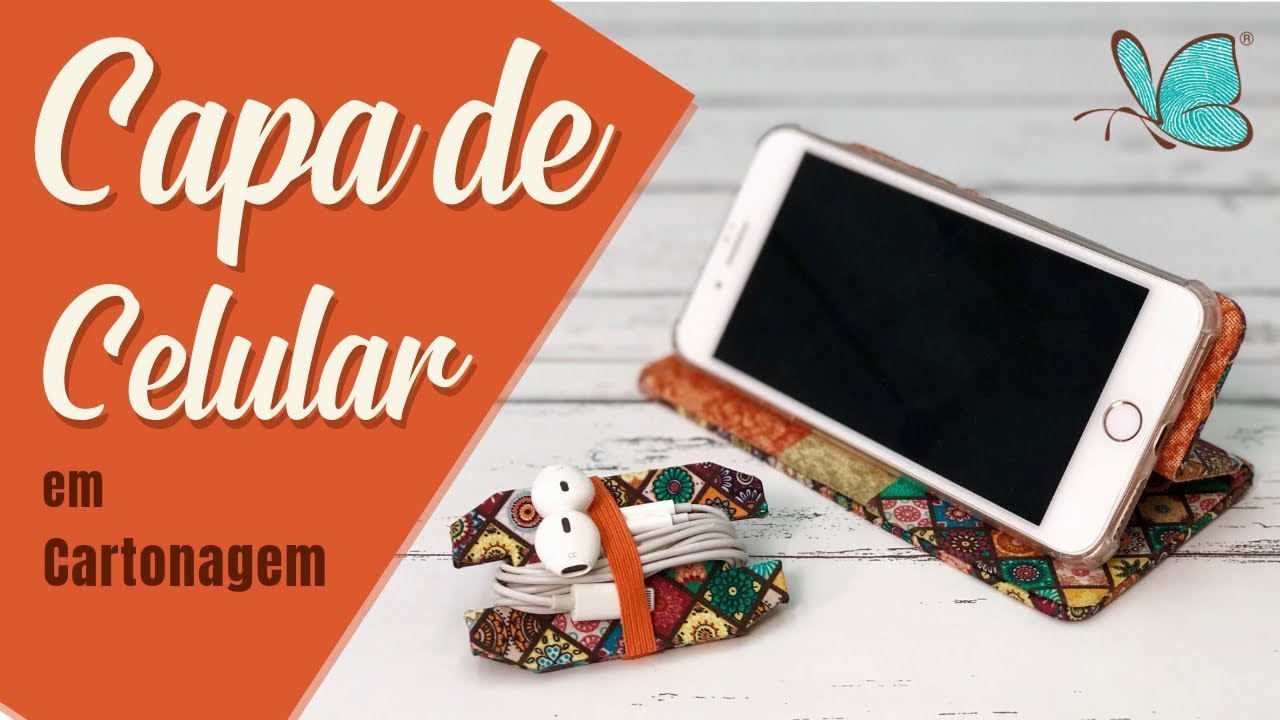 Capa para Celular em Cartonagem Passo a Passo | Heloísa Gimenes - Sem Igual Artesanato