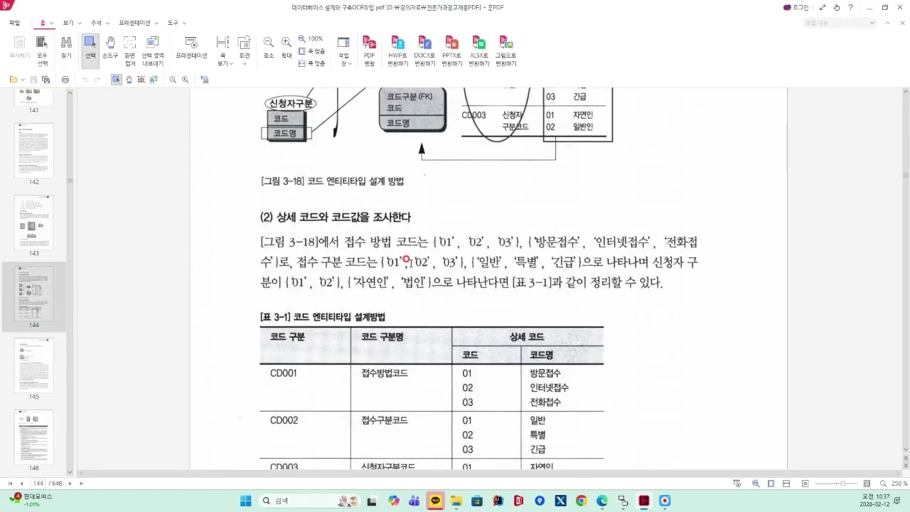 산대특 데이터모델링 8강   - 코드 및 권한 엔티티타입설계