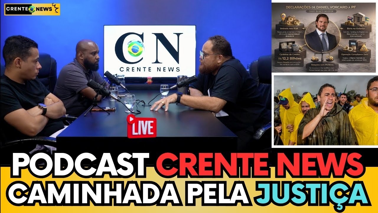 🎙️ PODCAST CRENTE NEWS |– NIKOLAS FERREIRA, BANCO MASTER E A ESCALADA DA VIOLÊNCIA NO RJ - ASSISTA