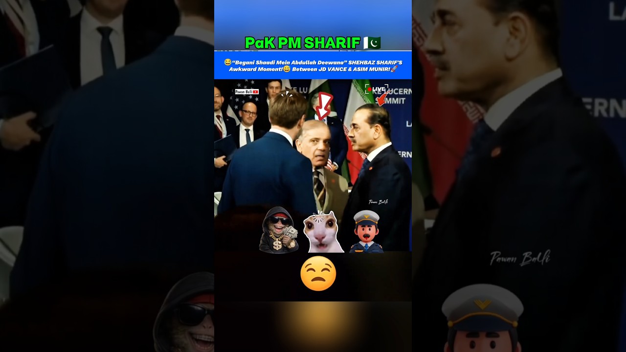😂-On Cam PaK PM SHEHBAZ SHARIF ignored by JD VANCE & ASIM MUNIR👀 Viral Moment 🚀🇵🇰