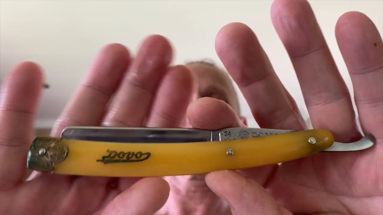 ASMR How To Straight Razor Shave - Dovo 24 by Fritz Bracht (circa 1940) vid 80