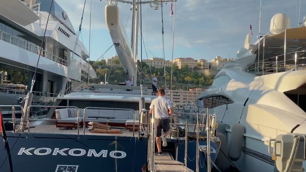 SAILING YACHT KOKOMO  MULTI-AWARD WINNING ALLOY YACHTS DOCKING IN MONACO @archiesvlogmc