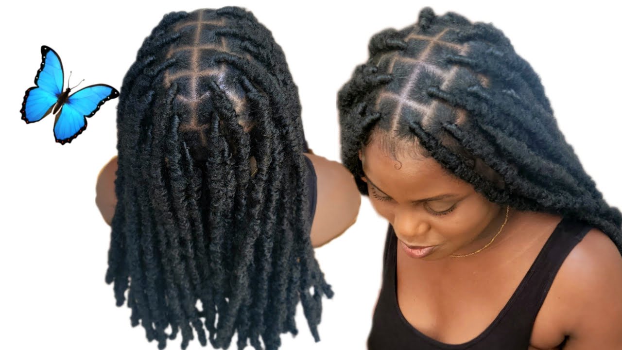Vin aprann penyen Butterfly locs/ DISTRESSED FAUX LOCS