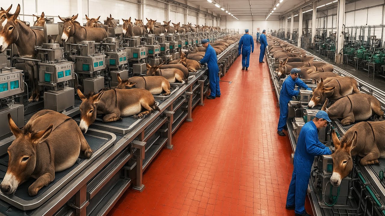 Shocking! Farmers Move 10,000 Donkeys from Farm to Factory Processing Line
