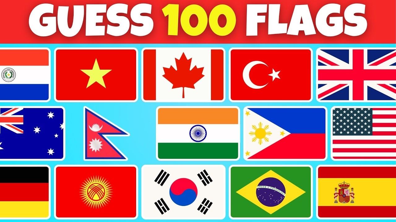Guess The Country by The Flag Quiz🚩~ Can You Guess 100 Flags | Ultimate Flag Challenge
