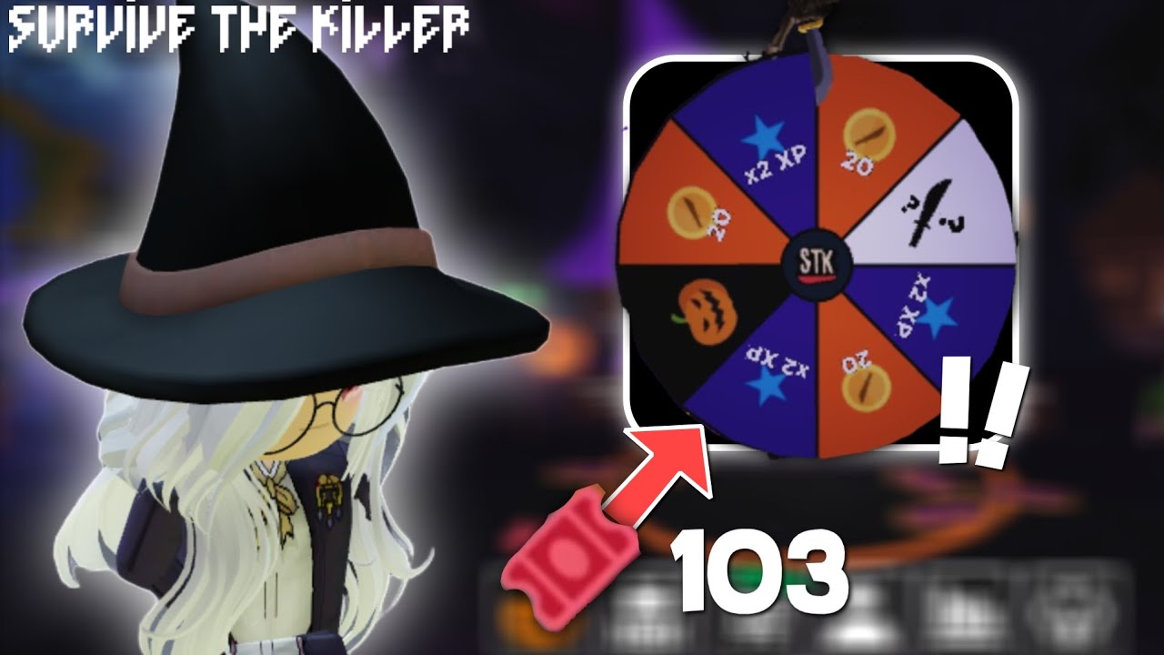 🔪I Spent All My 103 Tickets, Spinning on the Hallowheel🎃🔥 // Survive The Killer