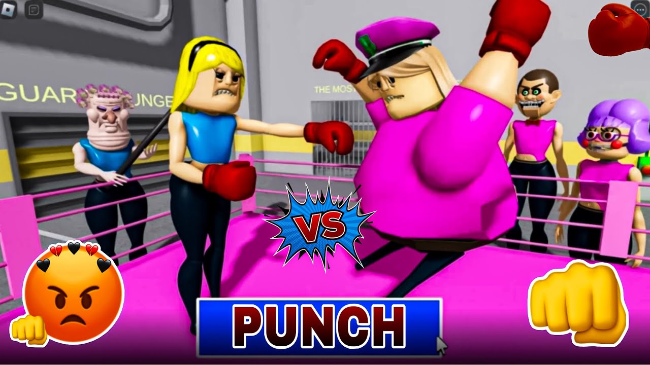 🥊BOXER WOMAN PRISON RUN! (Obby) New Scary Walkthrough #roblox #scaryobby 