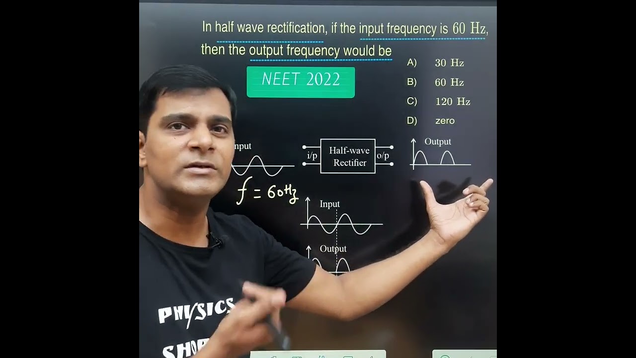 In half wave rectification if the input frequency is 60 Hz then the output frequency would be
