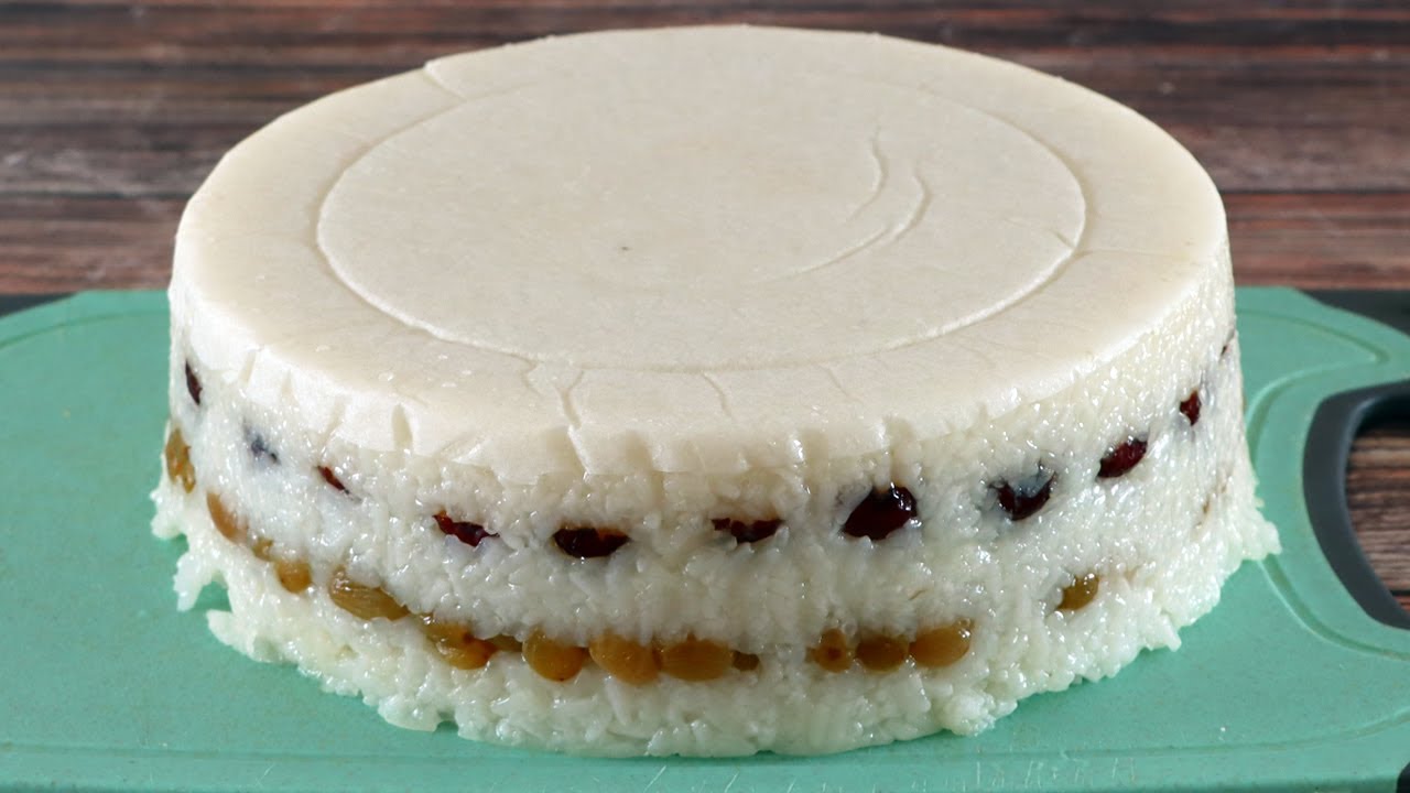 简单自制切糕，糯米学会这样做，比粽子还好吃，软糯香甜有嚼劲！【海娟美食】