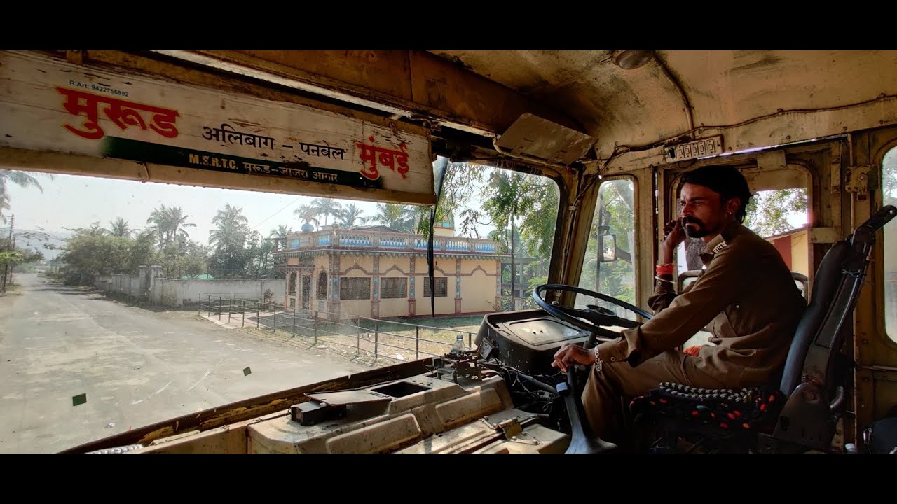 MUMBAI TO MURUD : FULL JOURNEY : MSRTC ORDINARY EXPRESS ST BUS CABIN RIDE