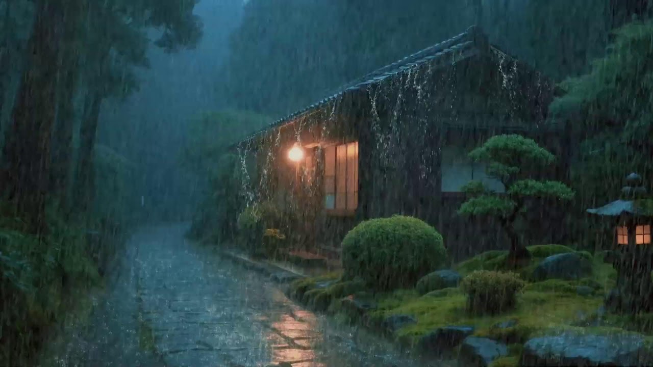 Esprit qui ralentit &ndash; Ambiance pluie lente &ndash; Maison calme la nuit &ndash; Apaisement 💫🌙