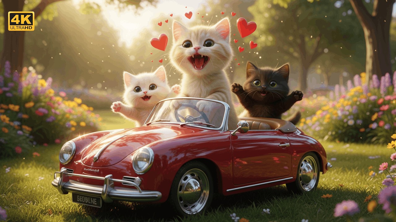 Mama Cat Saves Her Kitten From a Red Car Moment Everyone Is Watching! 🚗🐱🔥