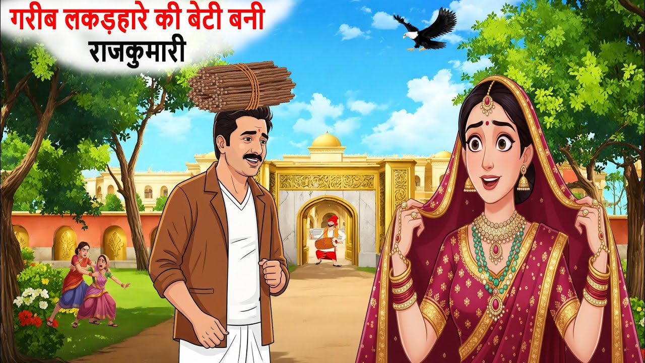 गरीब लकड़हारे की बेटी बनी राजकुमारी | bedtime stories | cartoon stories | hindi kahaniya |