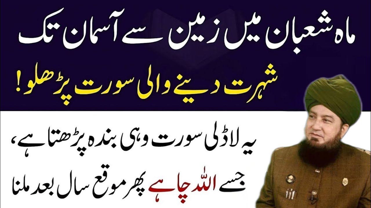 Mahe Shaban Mein Zameen o Asmaan Se Bari Surah Parho | Shaban Special Wazifa | mufti Munir Ahmed