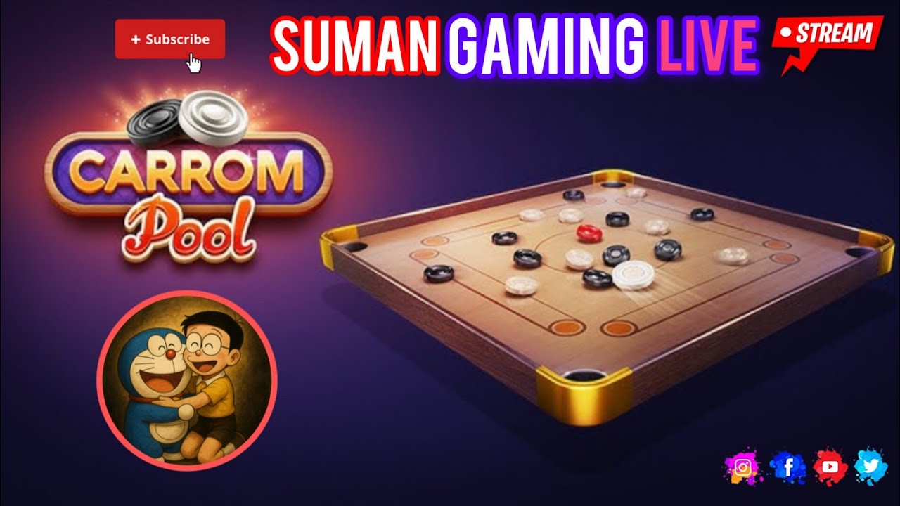 SUMAN=GAMING  is live!Fast Wins • Sharp Aim • Pure Skill 🔥 Carrom Pool LIVE | SUMAN GAMING