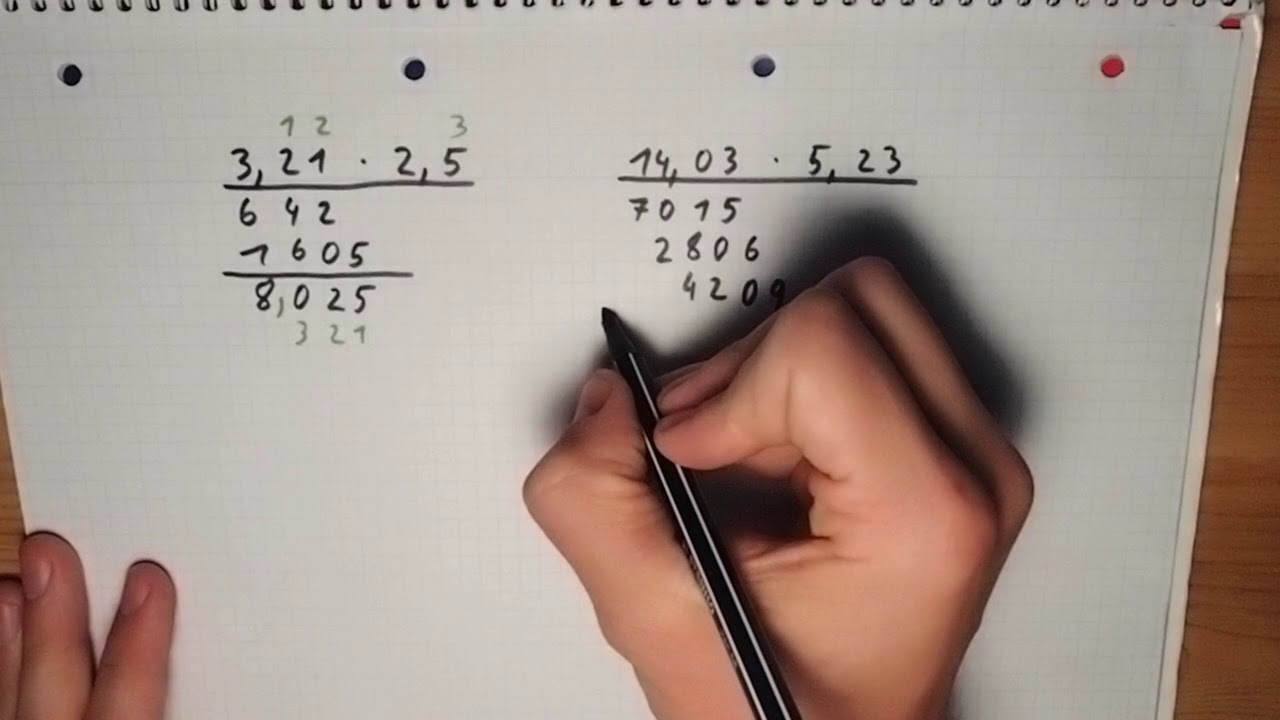 Dezimalzahlen Multiplizieren | Mit Stift und Papier