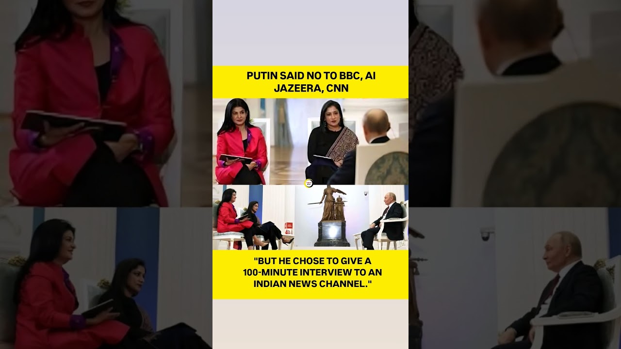 "Putin Snubs Western Media: Gives Exclusive Interview to Indian News Channel"