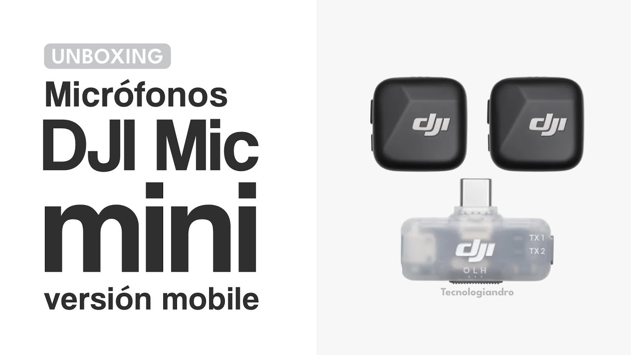 ¿Qué hay dentro? Unboxing DJI Mic Mini version movil / mobile - Microfonos Inalambricos
