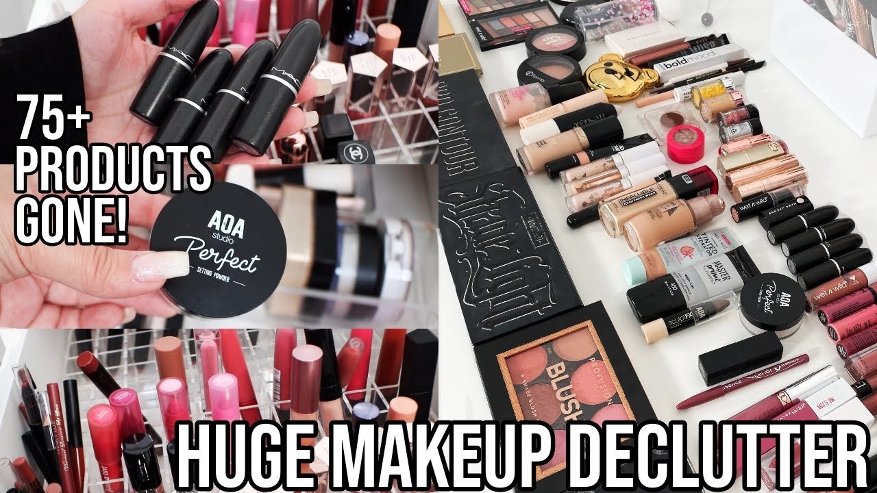 HUGE MAKEUP DECLUTTER 2022: DOWNSIZING MY MAKEUP COLLECTION | Jackie Ann