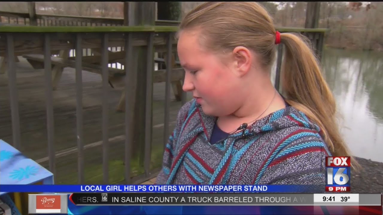 Girl Gives Back to Community with Newspaper Stands