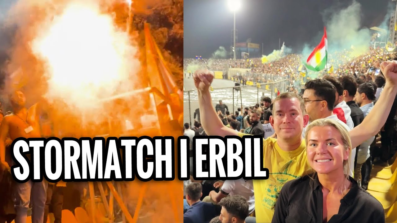 Går på fullsatt toppmatch i irakiska ligan: ”Folk överallt”