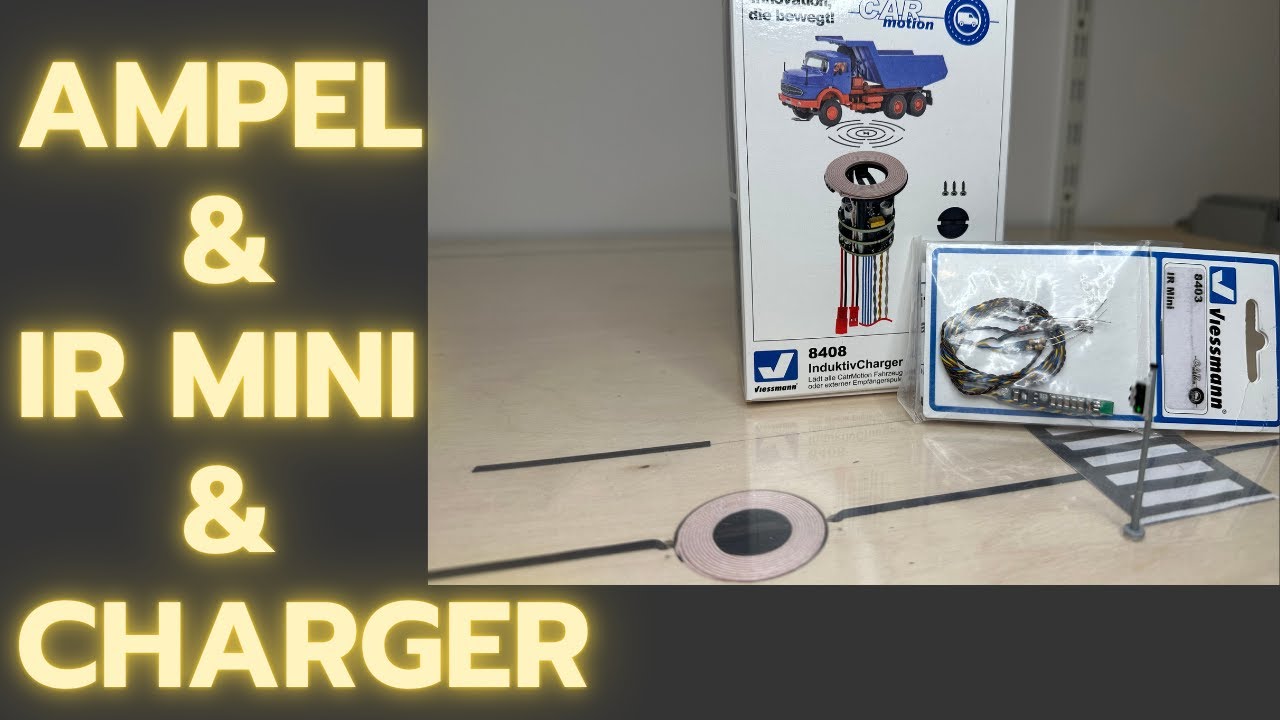 Induktiv Charger 8408 + IR Mini 8403 + Verkehrsampel 5095 Viessmann CarMotion 02.2025