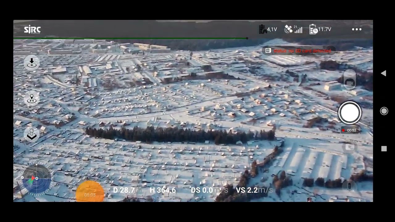 SJRC F11s 4k pro.Высота полёта 501метр.ЗИМА и СОЛНЦЕ.