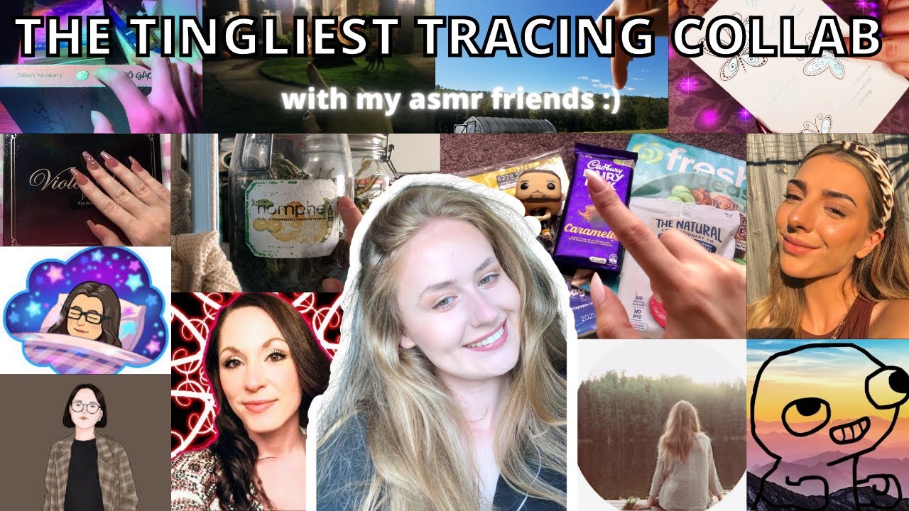 ASMR TINGLY TRACING COLLAB | Tracing Words and Objects & Air Tracing Outdoors 💛