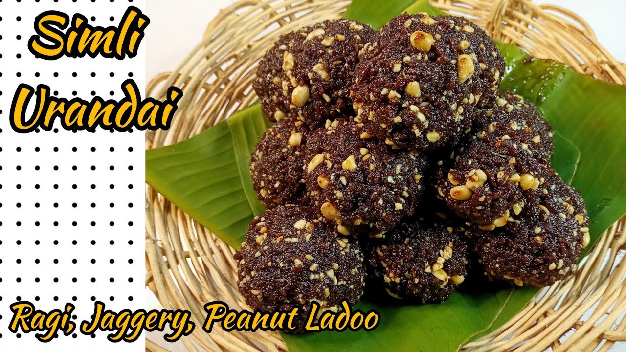 Simli Urundai recipe| Traditional Ragi, Jaggery, Peanut Ladoo| So healthy & yummy one must try
