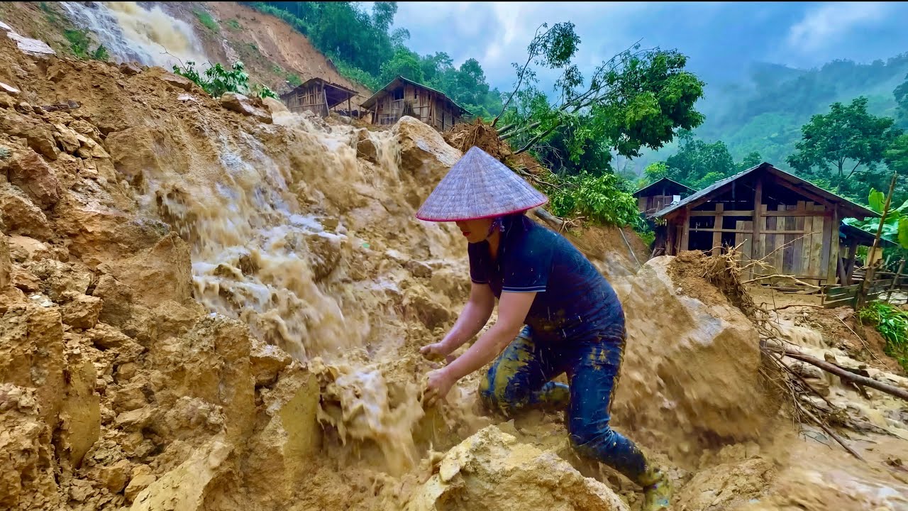 The sudden heavy rains triggered terrifying landslides: Battling nature alone.
