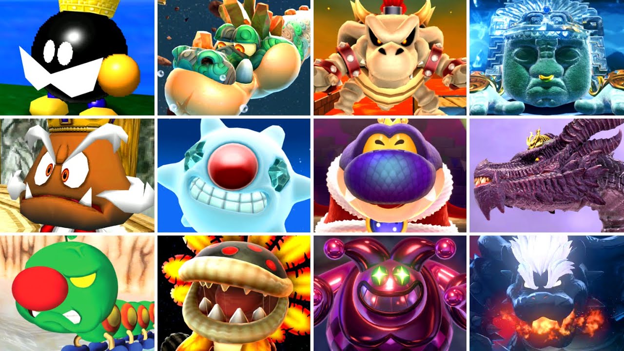 Super Mario 3D Games - All Bosses (No Damage) [1996 - 2025]