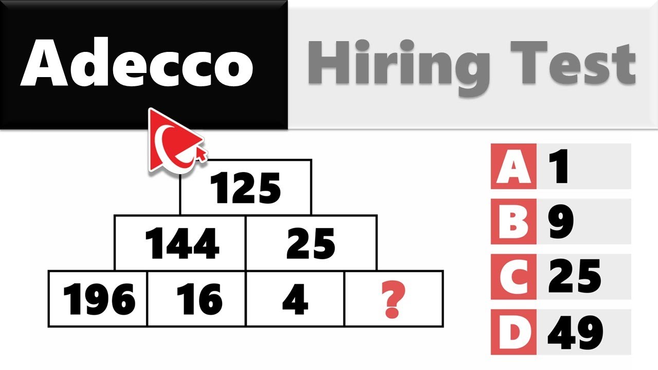 How to Pass Adecco Pre-Employment Cognitive Test: Questions with Answers, Solutions & Explanations!