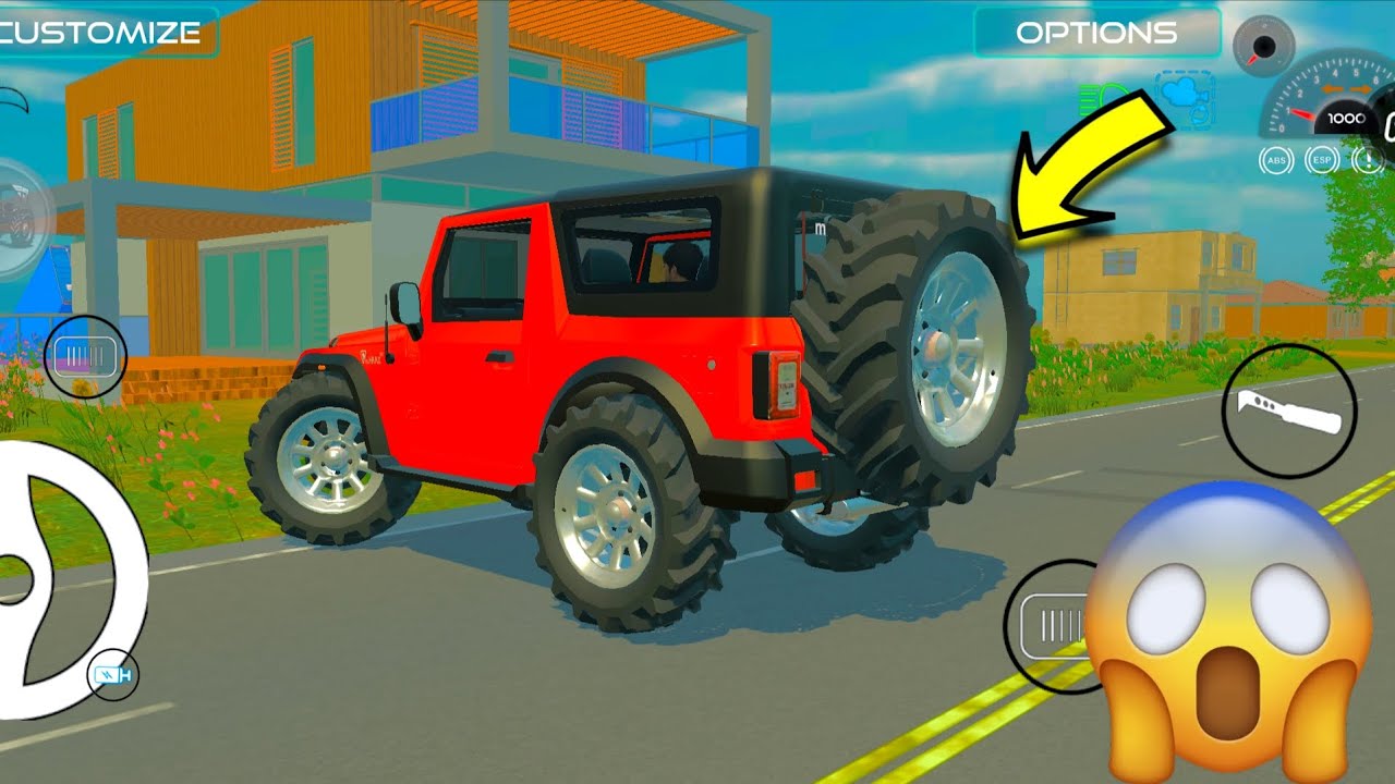 Thar में लगा दिए Tractor के पहिये! 😱/ Modified thar off-road game play/ thar game play/ #thargame 