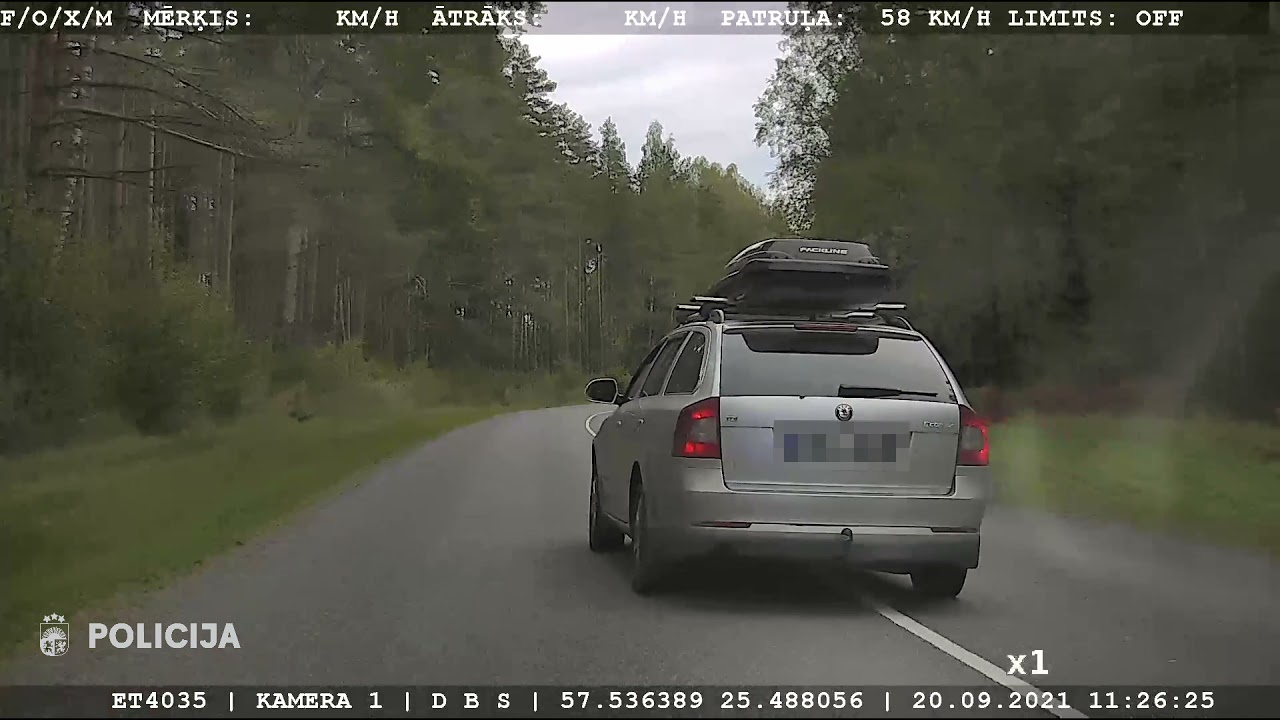 Valmieras novadā autovadītājs 2,54 promiļu reibumā bēg no policijas un avarē