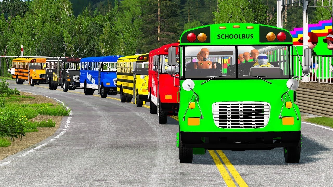 Double Flatbed Trailer Truck Takes on Speedbumps in Beamng Drive!