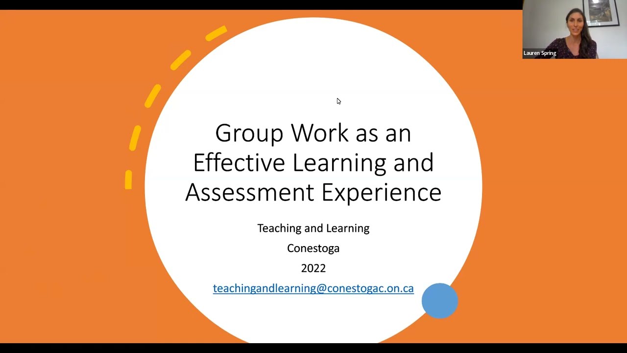 Group Work as an Effective Learning and Assessment Experience