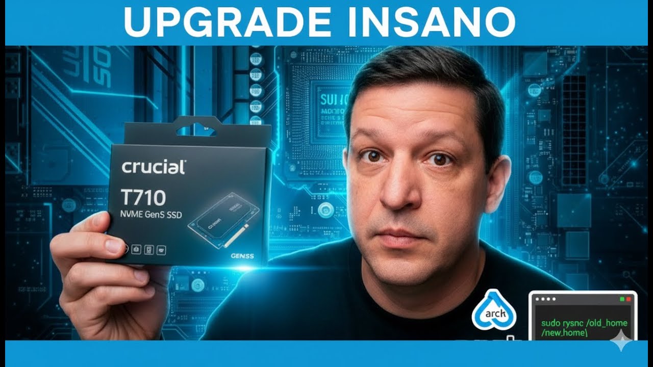 Upgrade no PC com NVME Crucial | Unboxing | Migrando o /home no Linux
