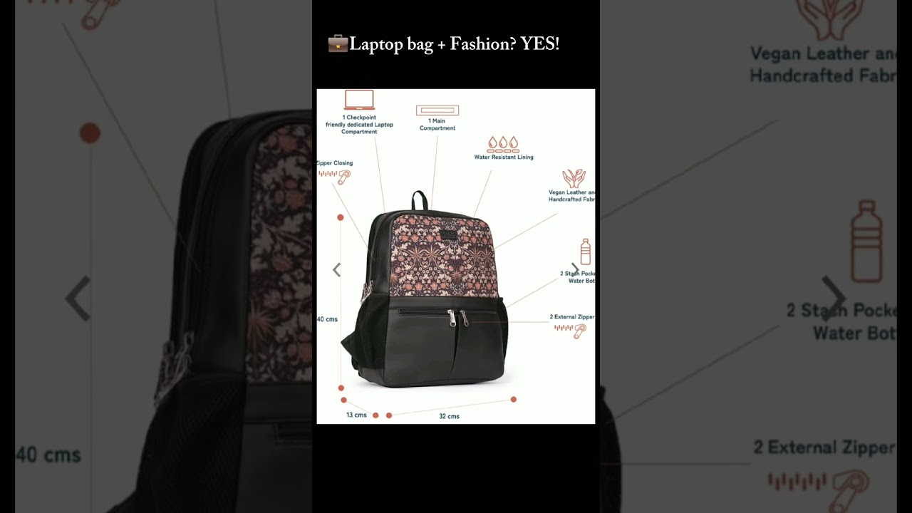 🎒 Stylish ZOUK Backpack &ndash; Limited Time Deal!  💼 Vegan Leather | Ethnic Print | 4.6★ Rating  🔥
