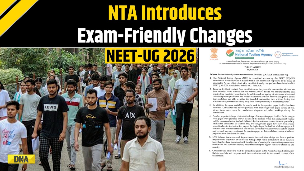 NEET UG 2026: NTA Announces Key Changes For Students, Exam Duration Increased, Extra Rough Sheets...
