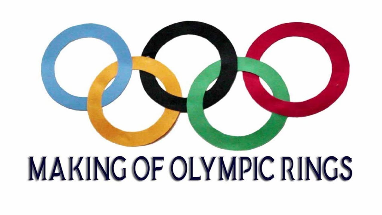 How to Make Olympic Rings 2024 - Art and craft - colored paper art - Paper decoration