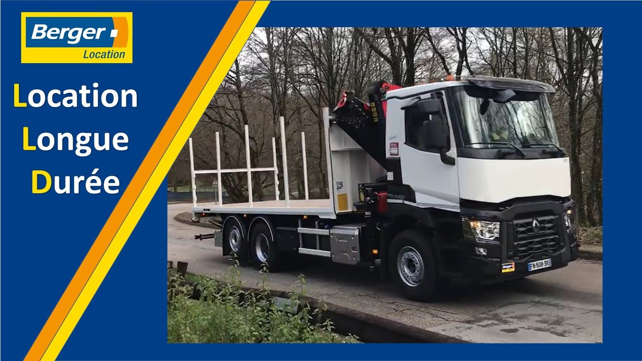 Berger Location - Camion Plateau Grue 26T en LLD