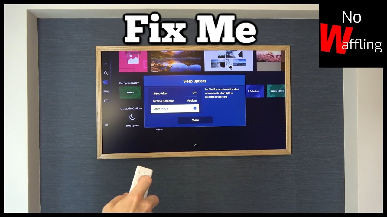 How to FIX ISSUES if you put a Frame on your Samsung Frame TV - Troubleshoot Detect Sensor Settings