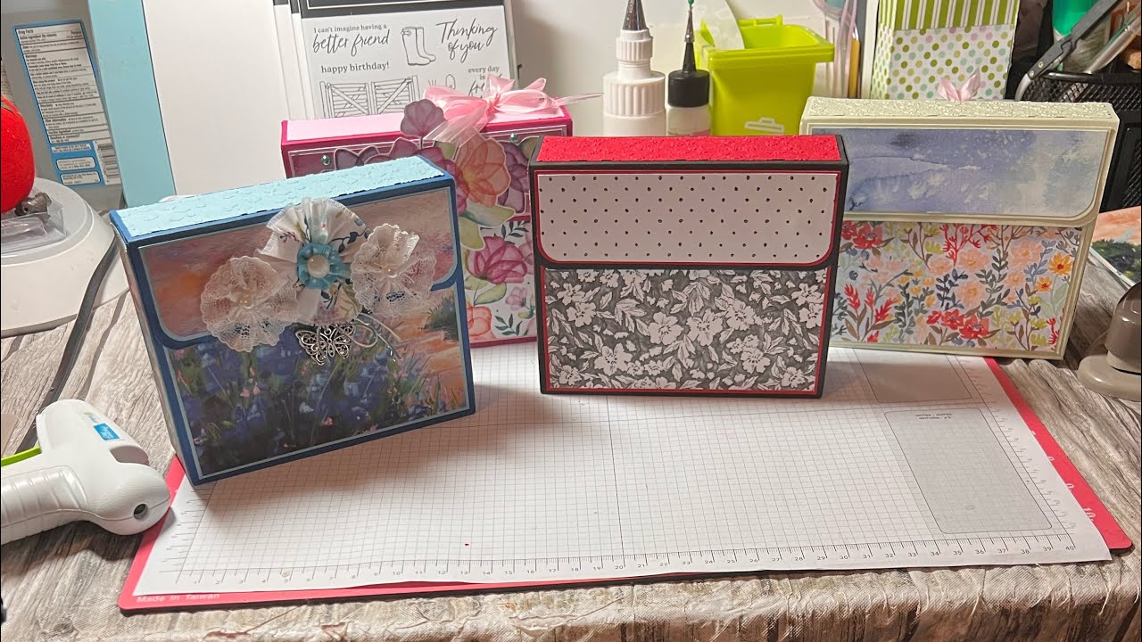 A2 Size Card Box Holder Tutorial Using Retired Stampin Up Products.