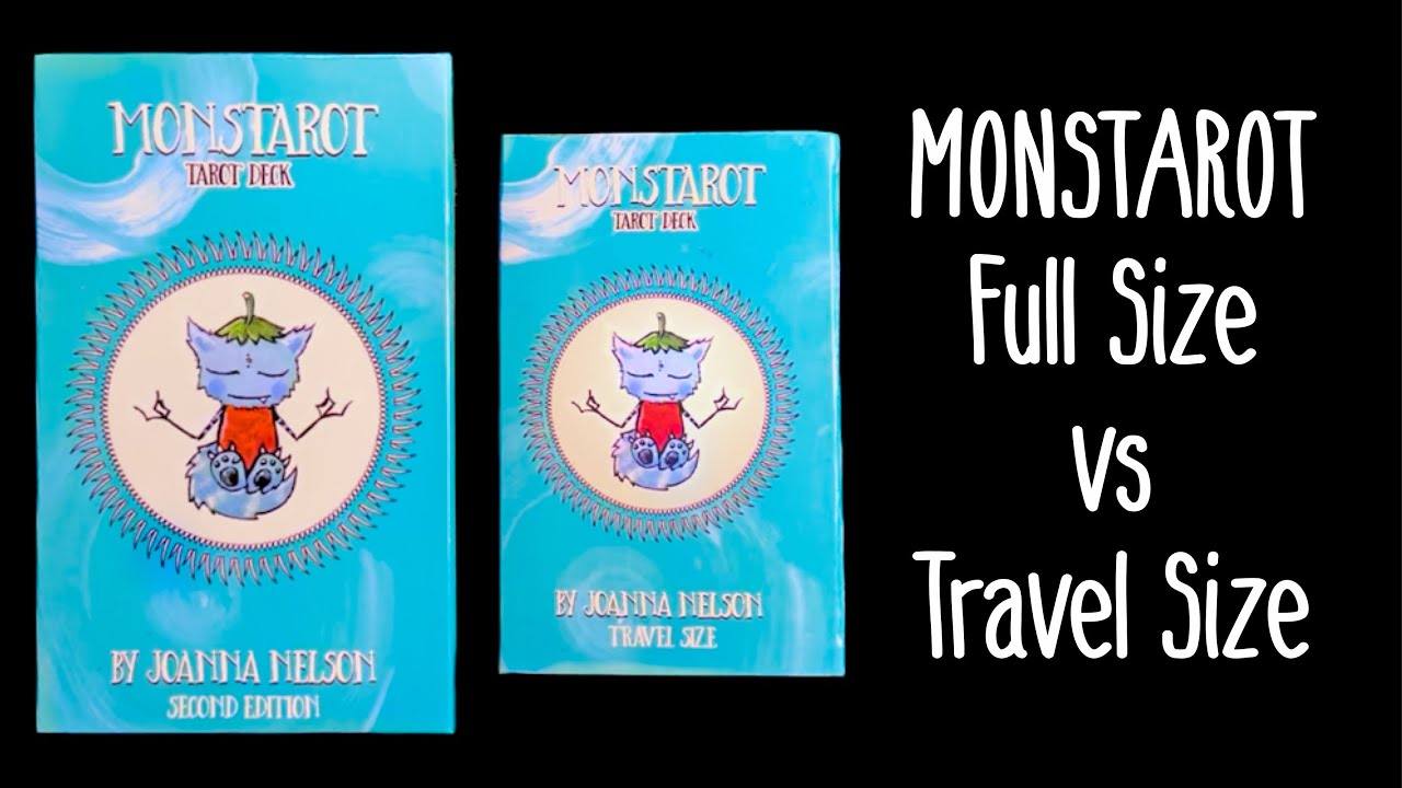 Monstarot Tarot Deck Full Size vs Travel Size Comparison